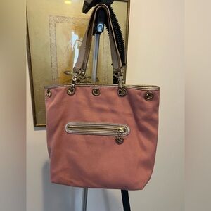 Burberry reversible Pink Tote with Gold Details